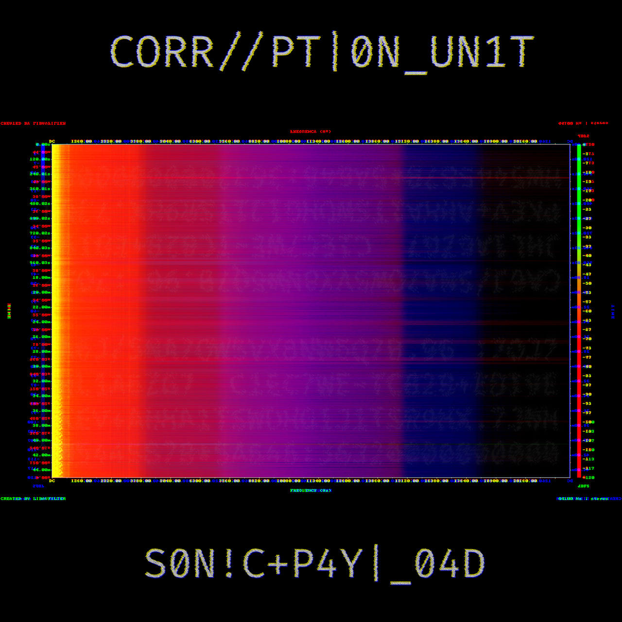 A hexadecimal representation with encoded string in the background